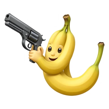 banana holding guns sticker