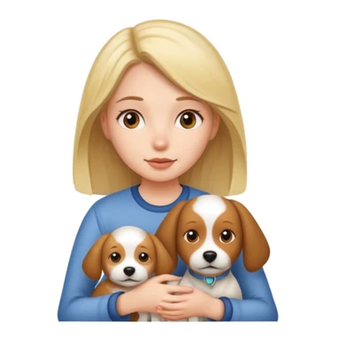 girl and her pet dog sticker