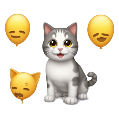 Globo con gato sticker