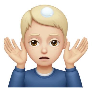 exasperated person pulling down eyelids with hand sticker