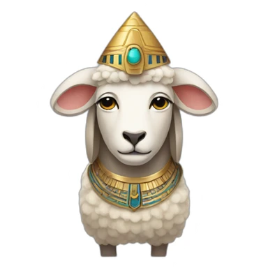 Sheep dress like an egyptian sticker