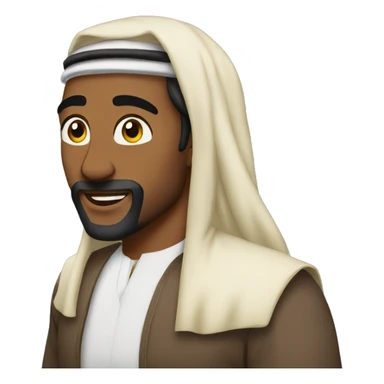 a arabian merge with a black men sticker