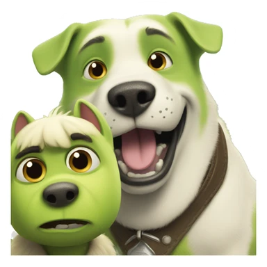 sherk and dog picture sticker