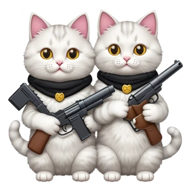 Cats with guns sticker