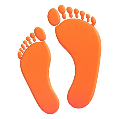 left human footprint, clear and simple sticker