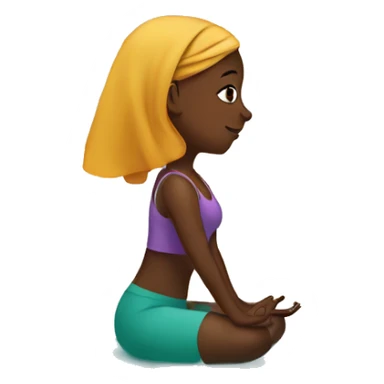 Girl doing hamak yoga sticker
