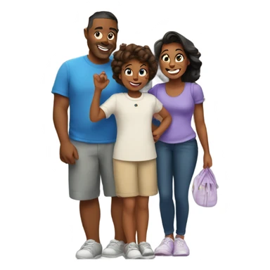 Family at Disney world sticker