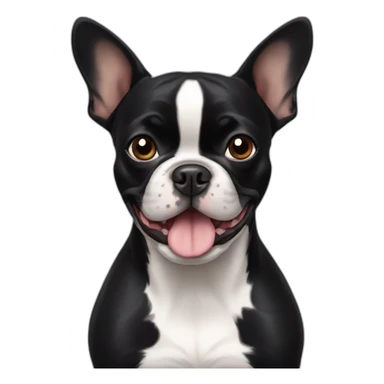 Black Frenchie Boston terrier mix sticker