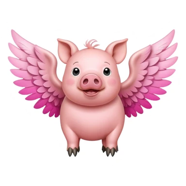 Pig flying  sticker