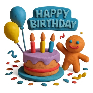 festive mood on your birthday sticker