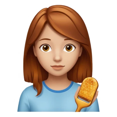 make a teenager girl named layla with honey copper brown hair sticker