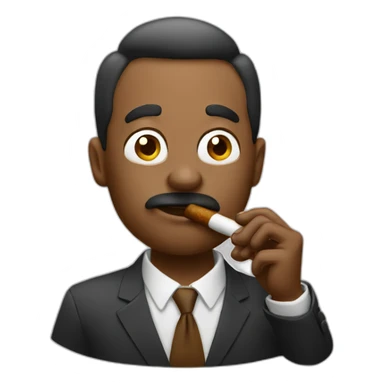 man eating a cigar sticker