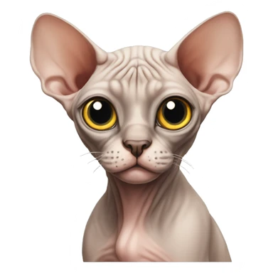 Sphynx with unbelievable large eyes sticker
