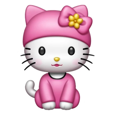 Piirrä metallisorvi jossa on hello Kitty värit ja teema sticker