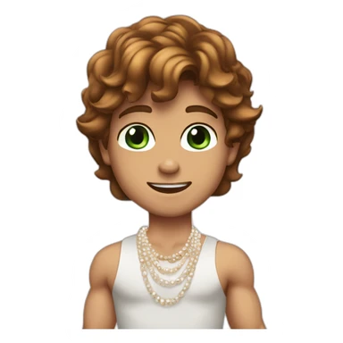 Posh-muscle-boy-with-pearl-necklace-and-green-eyes-and-brown-hair sticker