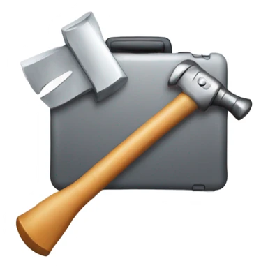 A laptop with a hammer going through it  sticker