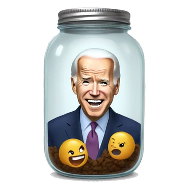 joe biden trapped in a jar  sticker