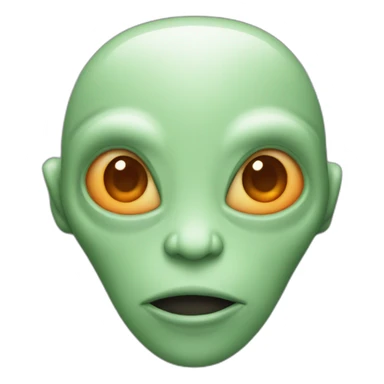 alien with no skin and orange outline  sticker