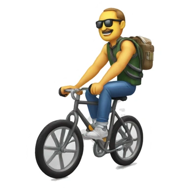 Meloni sur un velo sticker