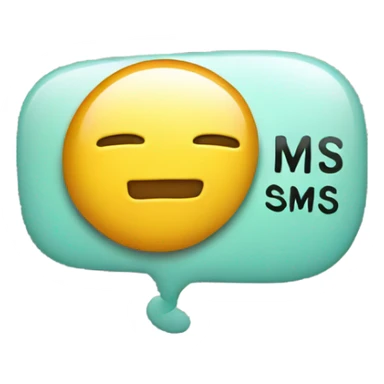 SMS bubble with the word SMS written inside it sticker