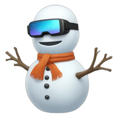 snowman in vr headset sticker