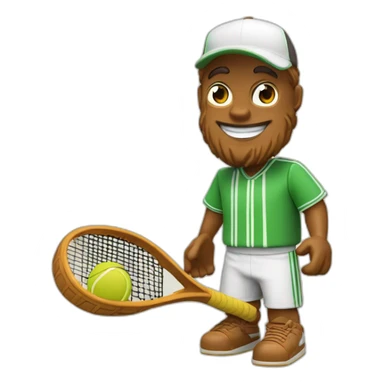 Woodie de buzz l'éclair avec une raquette de tennis sticker
