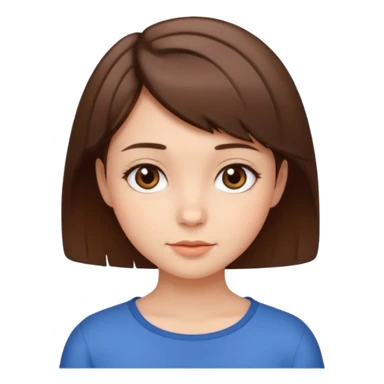 Cute girl with short brown hair sticker