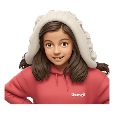 smiling girl in shop sticker