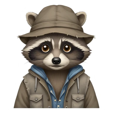 Hobo raccoon sticker