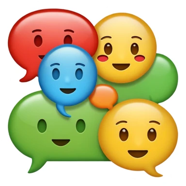 A minimalist emoji-style icon representing wordplay — symbolizing creativity with language. It features an open book or speech bubble merging with playful letters or word fragments, forming a clever visual pun. sticker