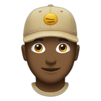 beige corduroy cap sticker