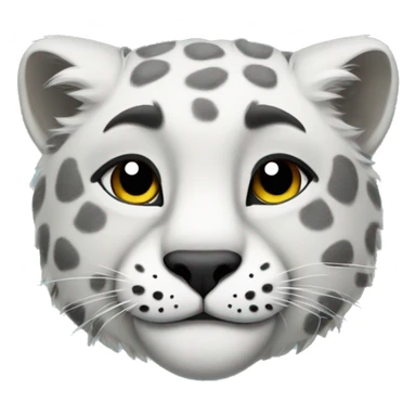 Sleeping snow leopard  sticker