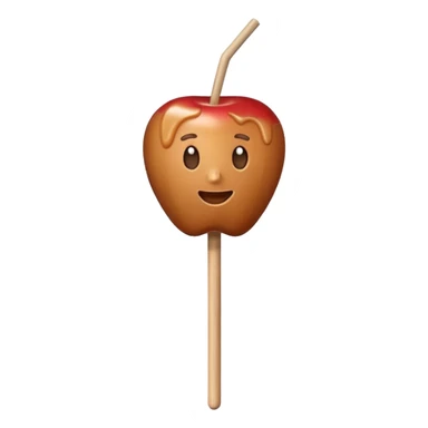 Caramel apple on a stick sticker