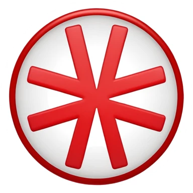 red cross mark sticker