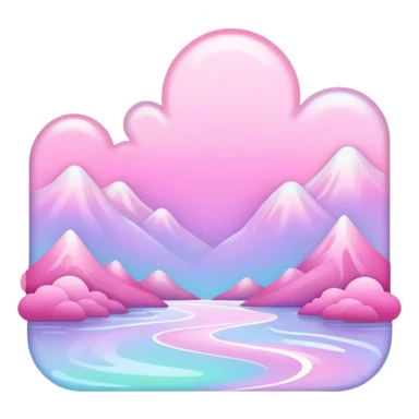  White-pink-Iridescent-aesthetic-scenery-Decoration sticker