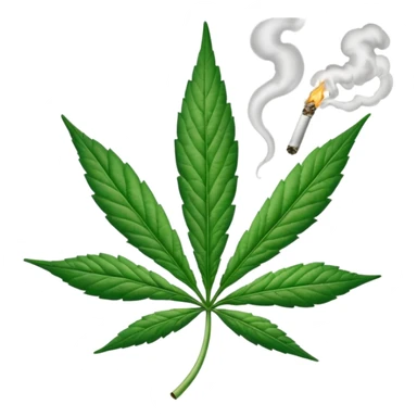 Marijuana leaf smoking a joint sticker