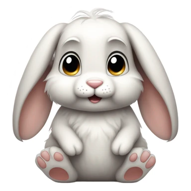 cute sad crying bunny begging sticker