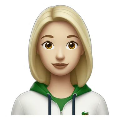 Lacoste bag girl with black lacoste hoodie sticker