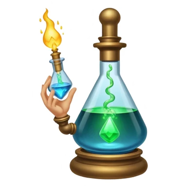 alchemist offering mysterious glowing vial sticker