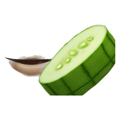 Spa emoji with cucumbers slice on eyes sticker