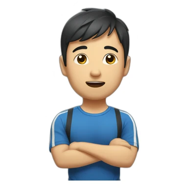 Asian CrossFiter Gesturing No sticker