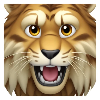 Sabertooth tiger with brown fur and gigantic fangs sticker