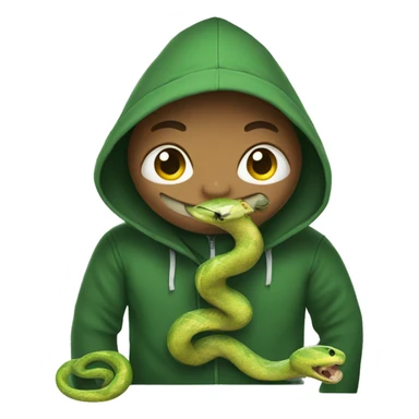 snake with hoodie sticker