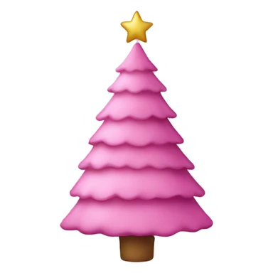 Pink Christmas tree sticker