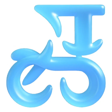3D emoji of the word WIND, transparent glass-like letters with subtle reflections, swirling sticker