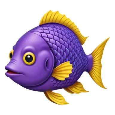 GURGLE FISH FROM FINDING NEMO PURPLE AND YELLOW GRAMMA FISH LONG sticker