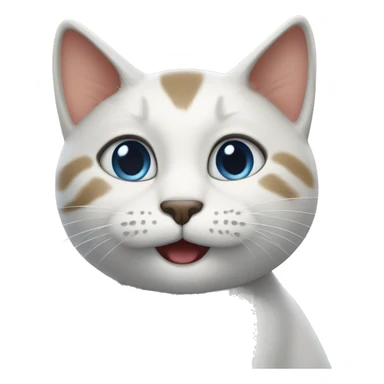 A cat saying hi sticker