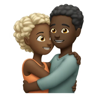 African Couple hugging each other sticker
