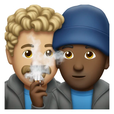 2 guys smoking a blue passat sticker