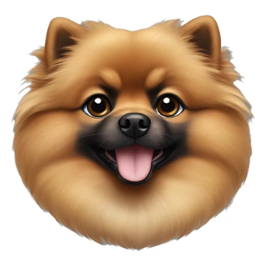 Black tan pomeranian sticker